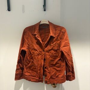 Stylish Women's Utility Jacket in Rich Orange